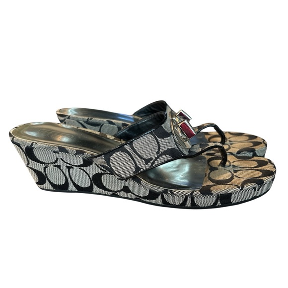 Coach Shoes - Coach Logo Noble Women’s Wedge Shoes Size 10 Black